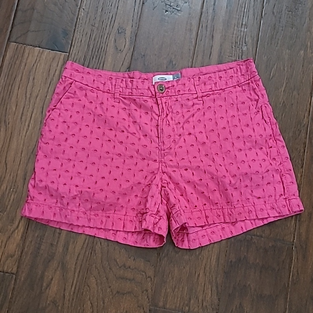 Old Navy Pink Shorts with Eyelet Design size 8